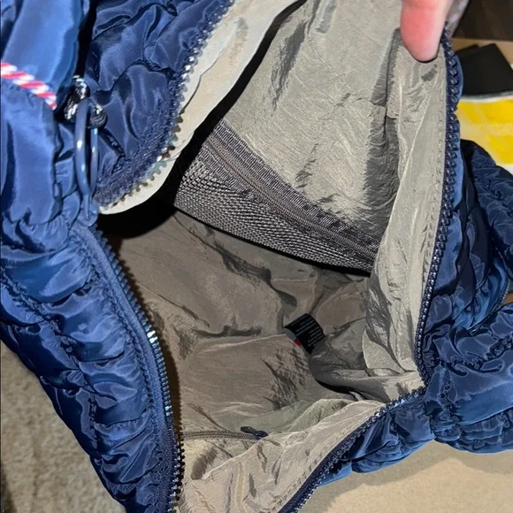 Quilted Navy Blue Shoulder Bag by Urbanfit - Picture 5 of 8